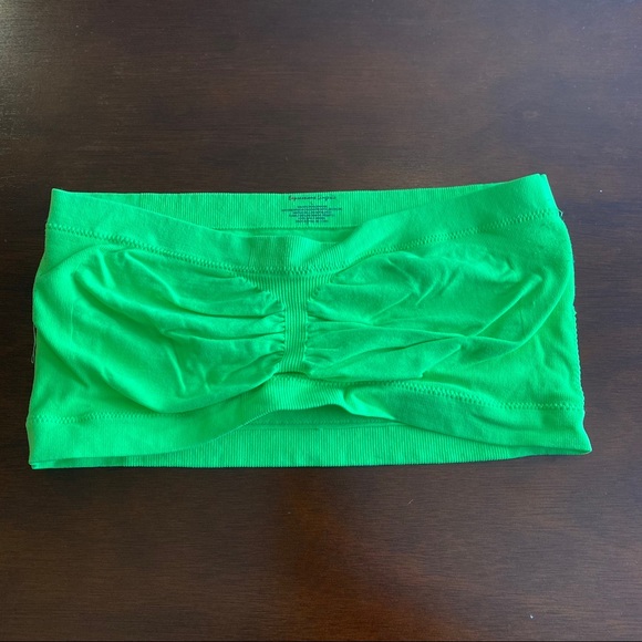 Neon green strapless bandeau bralette - Picture 2 of 4